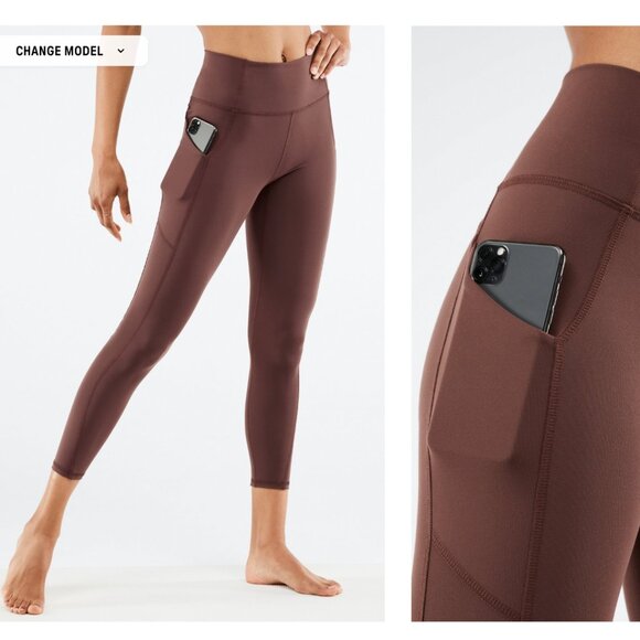 Fabletics dark brown leggings - Size S - almost new - Picture 1 of 3